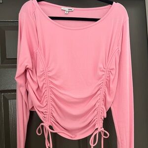 Fashion Nova Pink Long Sleeve Tee